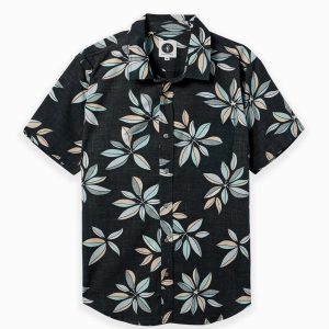 Coastlines Floral Shirt - Black, XL