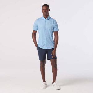 Halyard Blue Pindot S/S - Blue, LTRIM