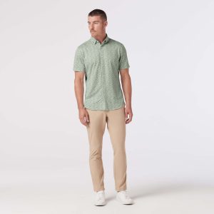 Halyard Green Floral S/S - Green, XL