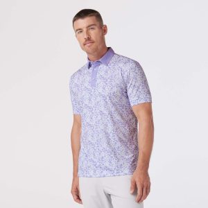 Versa Lavender Floral Polo - Lavender, XL