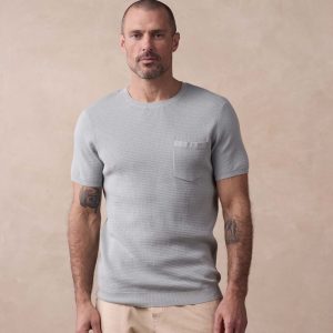 Puremeso Waffle Pocket T-Shirt - Misty Harbor, L