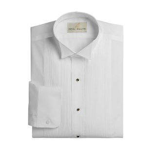 Pleated Wing Collar Shirt